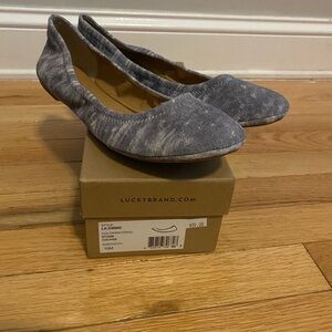 Lucky Brand Storm Gray Tie-Dye Ballet Flats